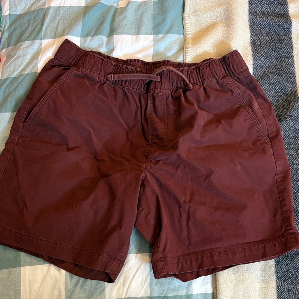 Eddie Bauer Men's Dark Red Flat Front Shorts